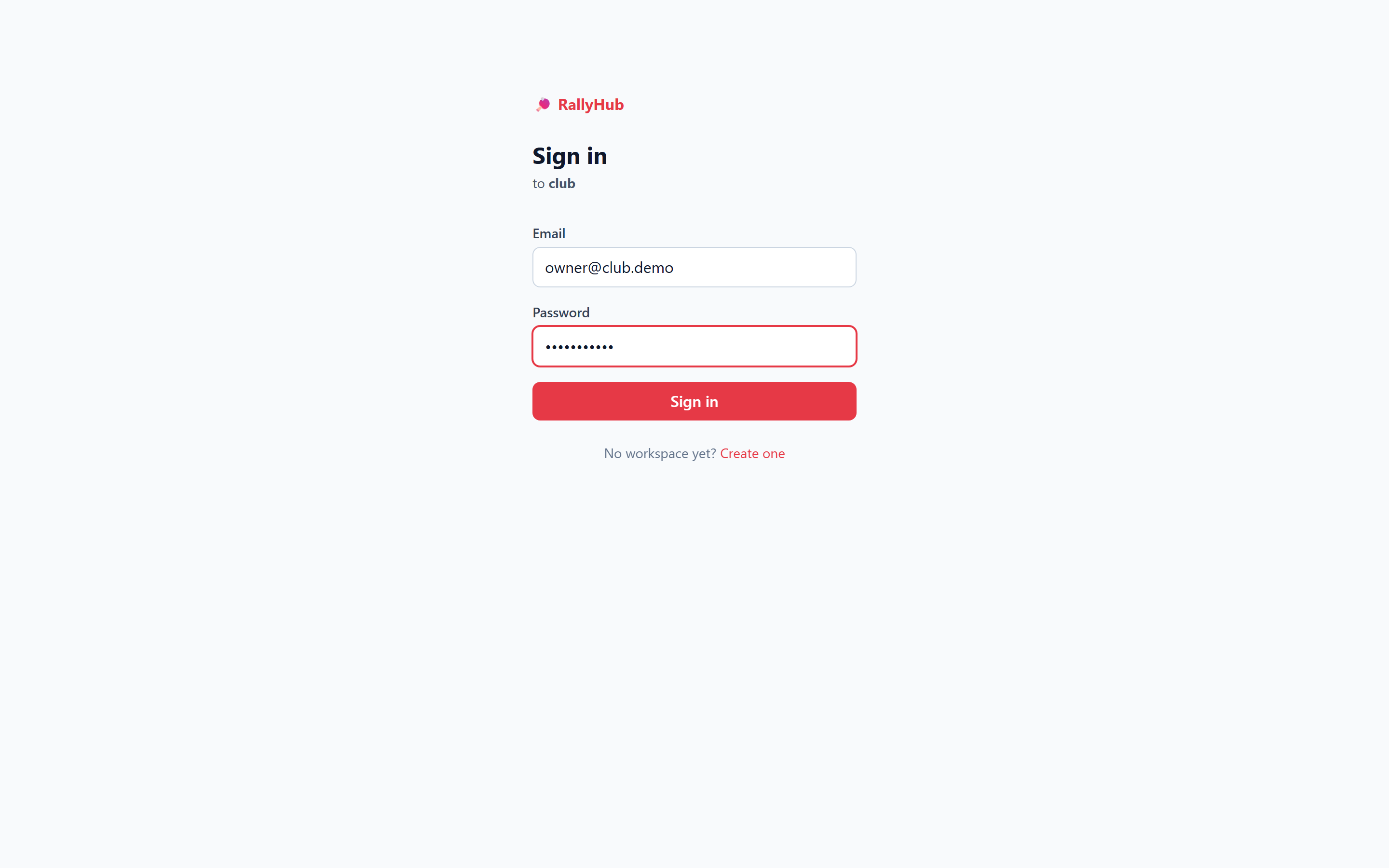 3. Enter email & password