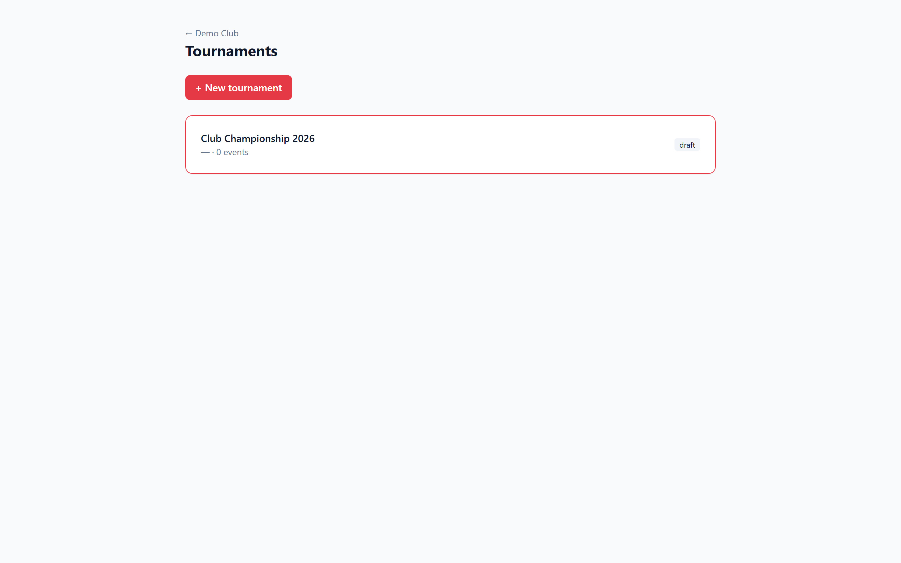 9. Your tournaments
